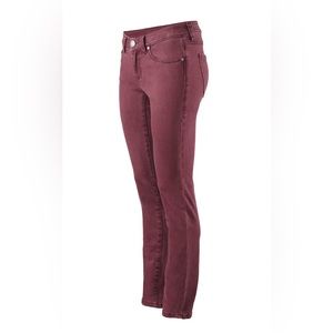 Cabi Curvy Stretch Skinny Jeans Bordeaux Size 6